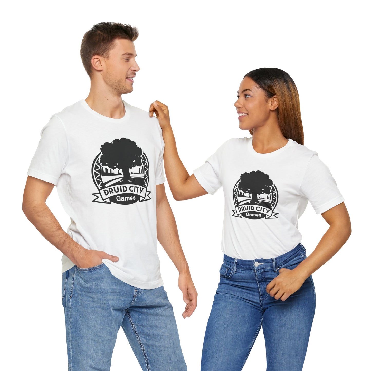 Druid City Games White Tshirt/Black logo