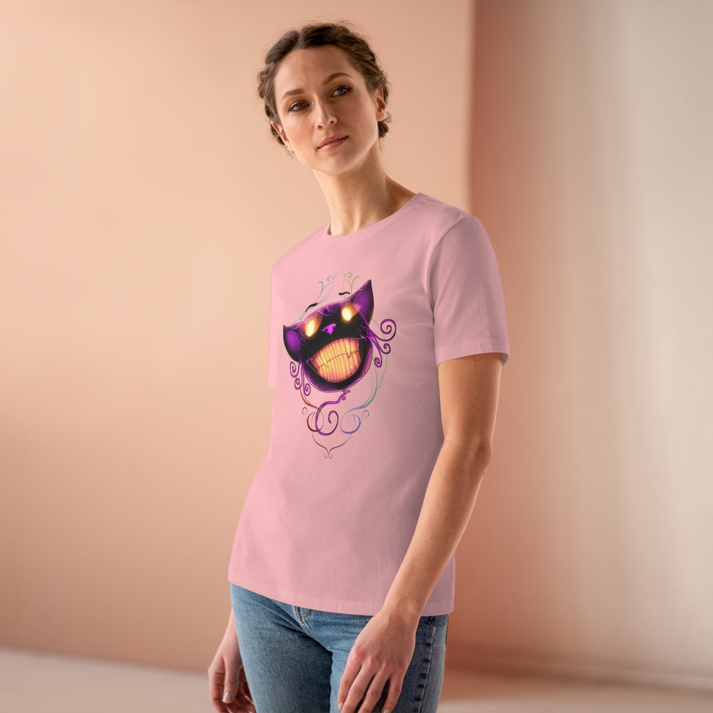 Women's Premium Tee - Bella Relaxed Fit - Cheshire Cat Wonderland's War