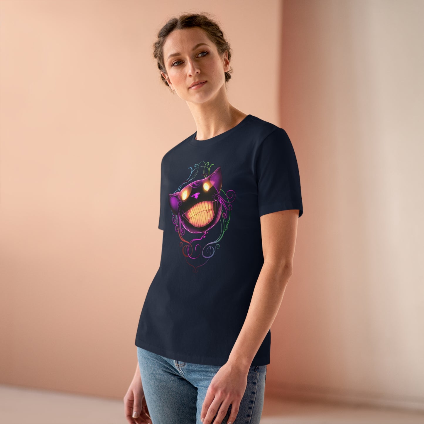 Women's Premium Tee - Bella Relaxed Fit - Cheshire Cat Wonderland's War