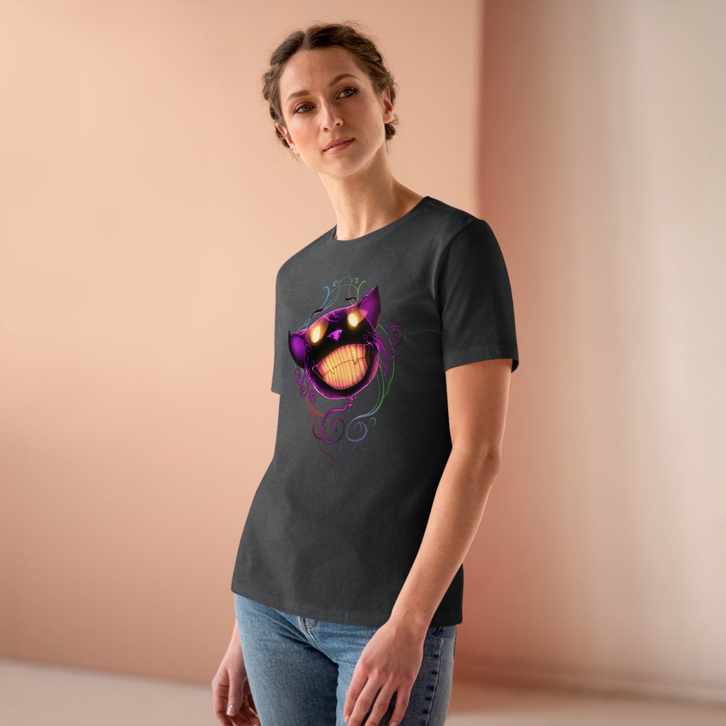 Women's Premium Tee - Bella Relaxed Fit - Cheshire Cat Wonderland's War