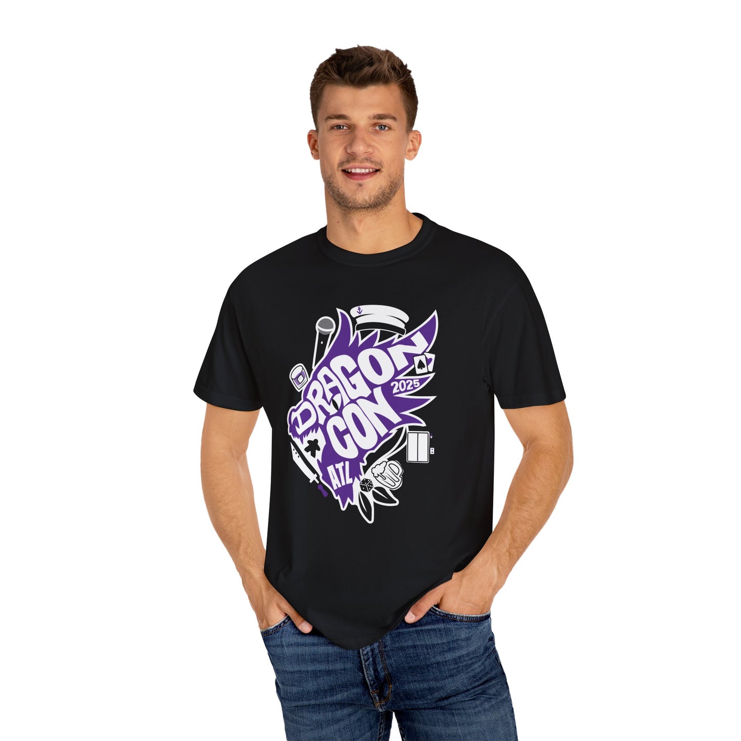 Dragon Con 2024 Unisex Garment-Dyed T-shirt, Geek Wear, Convention Attire, Festival Shirt, Casual Streetwear