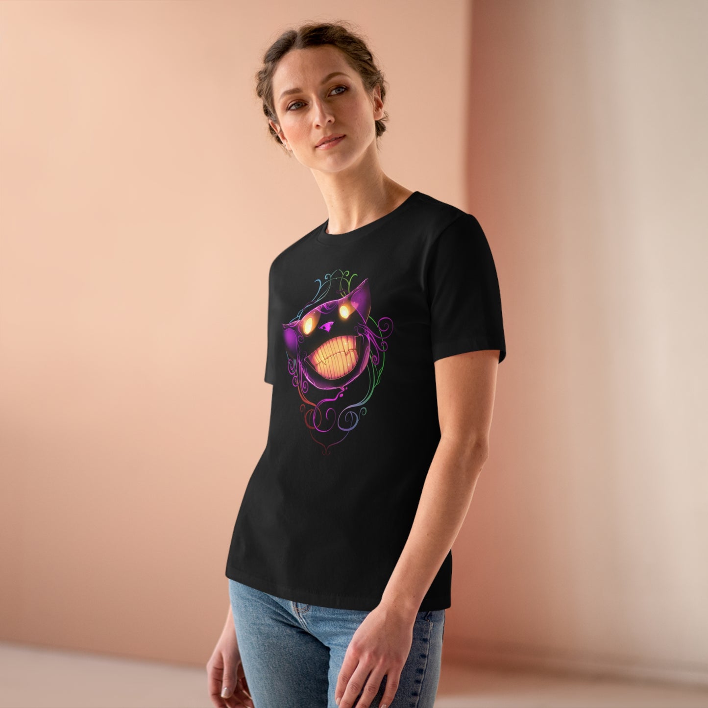 Women's Premium Tee - Bella Relaxed Fit - Cheshire Cat Wonderland's War