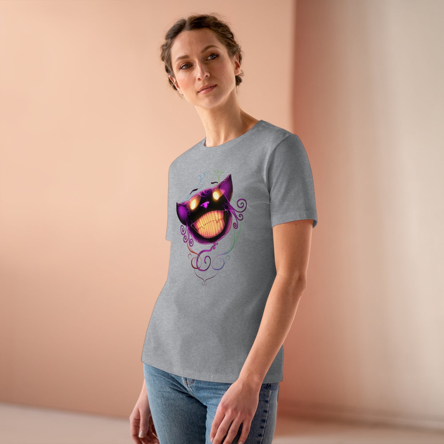 Women's Premium Tee - Bella Relaxed Fit - Cheshire Cat Wonderland's War